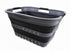 SAMMART 30L (8 Gallon) Collapsible Plastic Laundry Basket - Foldable Pop Up Storage Container (Grey/Black)