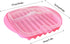Microwave Bacon Tray with Splatter Lid, Quick and No Mess, Cooker for Crispy Bacon in Minutes, Pink