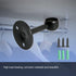Aopin Closet Rod Brackets, Matte Black Finish, 19mm / 0.75" Wardrobe Supports, Stainless Steel Closet Pole Socket, 4 Pcs