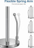 SMARTAKE Paper Towel Holder, Standing Weighted Base Non-Slip Dispenser with Spring Arm for Easy Tear