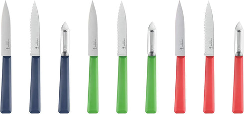 Opinel Les Essentials+ No. 313 Serrated Paring Knife, Corrosion Resistant, Dishwasher Safe, Made in France