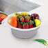 QiMH Collapsible Colander and Strainer Set of 3 - BPA Free Silicone Kitchen Foldable Strainer for Pasta