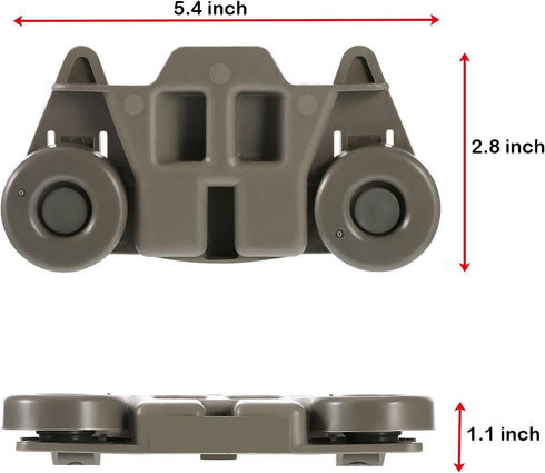 YMDparts 2 Pack Black Dishwasher Lower Rack Wheels for Whirlpool, KitchenAid, Maytag, Kenmore - W10195416, W10195416V