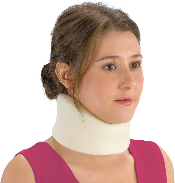 DMI Soft Foam Cervical Collar, Adjustable, Comfortable, Hand Washable, Medium, White