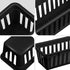 Domensi 12 Pack Black Slim Plastic Storage Baskets Tray for Organizing Small Classroom Storage, Stackable Drawer Pencil