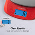 NUTRI FIT Ultra Slim Digital Kitchen Food Scale in Red/Stainless Steel, 1g Increment Measure for Coffee Making