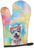 Caroline's Treasures DAC2569OVMT Westie Hippie Dawg Oven Mitt, Heat Resistant Thick Mitt for Hot Pans and Oven