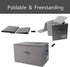 Pack of 2 Large Size Folding Clothing Storage Bins with Dust Proof Lid, Wardrobe Organizer for Bedroom Closet, Black