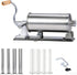 MZTOGR 2.5LBS 8 Sausage Stuffer, Stainless Steel Horizontal Sausage Maker, Homemade Manual Meat Filling Kitchen Machine