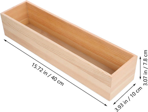 BESTOYARD Box Storage Wooden Box Without Lid Craft Storage Containers Jewelry Cases Wooden Container Small Storage Containers Craft Organizer Sugar Bag No Cover by BESTOYARD