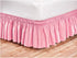 Pleated Three Sides Fabric Wrap Around Style Egyptian Cotton Elastic Bed Skirt for Twin/Full/Queen/King (Queen, Pink)