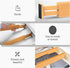 Expandable Bamboo Drawer Dividers 8 Pack with Labels, Drawer Organizer for Kitchen, Clothes, Office, Bathroom