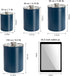 Set 4-Piece, 16/49/85/132 Counter malmo Stainless Steel Food Canister of Ounces,Airtight Containers with Glass Lid