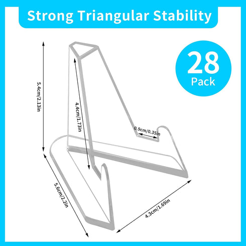 28Packs Card Display Stand, Card Stand, Card Stands for Sports Cards, Trading Card Stand, Acrylic Material, 2.1 Inch Tall
