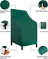 1 Pack-Green RosieLily High Back Patio Chair Covers Waterproof Heavy Duty Stackable Outdoor Bar Stool Cover Brown Patio