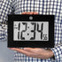 MARATHON Large Digital Wall Clock - 8” Display, Black - Easy to Read