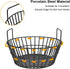 Charcoal Ash Basket for Large Big Green Egg Grill, Heavy Duty Porcelain Steel Fire Basket also Fits Kamado Joe Classic