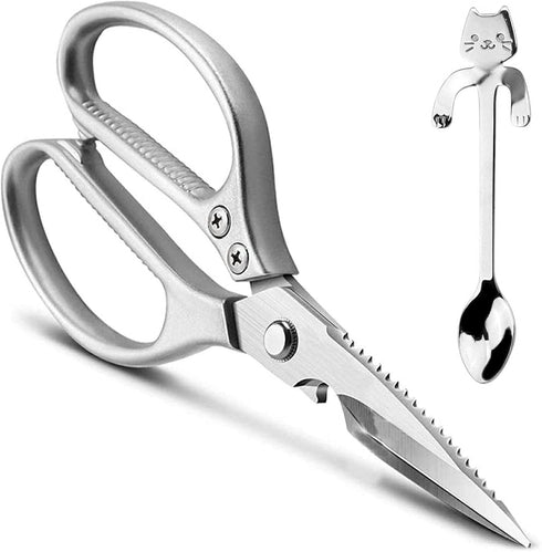 LONJYI Multi Function Kitchen Scissors, Heavy Duty Stainless Steel Shears with Ultra Sharp Blades for Chicken, Meat,