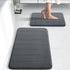 Yimobra Memory Foam Bathroom Rugs Set, 2 Piece Quick Dry Non-Slip Bath Mat for Tub Shower & Sink (Dark Gray)