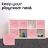 Pomatree 13x13x13 Inch Storage Cubes, 4 Pack Fabric Baskets for Organizing Closet and Toys (Pink)