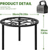 2-Pack 10-inch TOSKING Heavy Duty Metal Plant Stands - Decorative Round Plant Stand, Adjustable Leveling Feet