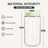 24oz 4 SHOWIN Overnight Oats Containers with Lids, Glass Jars with Lids pcs, Light Green, Wide Mouth Mason jars