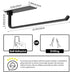Paper Towel Holder, Self-Adhesive or Drilling, Matte Black Under Cabinet Rack for Kitchen Roll Holder