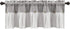 Lush Decor Linen Button Farmhouse Valance - 52" W x 18" L, Gray & White, Rustic Kitchen Curtains with Coconut Husk
