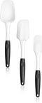 Artaste Non-Stick Silicone Spatula Set with Rubber Handle, 3-Piece