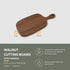 Hole(15.2x7.3 Inches) Muso Wood Small Cutting Board with Handle, Walnut Wooden Chopping Boards for Bread, Vegetables