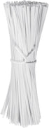 WILLBOND 200 Pcs White Christmas Garden Plastic Twist Tie - 4.72'' for Wreaths and Garland