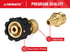 YAMATIC Pressure Washer Adapters, M22 14mm Male to 1/4" Plug and Female to 1/4" Socket, 5000 PSI Quick Connect
