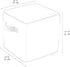 16", QILLOWAY Inflatable Outdoor Ottoman for Patio, Water Resistant Pouf Cube Inflatable Foot Rest, Outdoor Footstool
