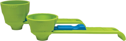 Slide Scoop the original measuring scoop + funnel No spill preparation of protein powder,
