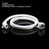 Washing Machine Water Inlet Hose, Double Buckle Fixation G3/4 Thread Soft PVC Hoses with Metal Connector (2m)