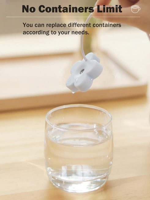 Small Flower USB Humidifier, Creative Mini Ultrasonic Fogger for Home Bedroom Office Desk (Blue+Red)