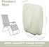 Uranshin 2PCS, 28" 13" 43" 210D Outdoor Folding Chair Covers Zero Gravity Chair Cover W x D x H, Waterproof Oxford