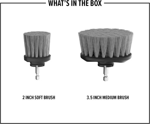 Set, 2 2" 3.5" Dirt Devil Medium Bristle Cleaning Brush Piece, and Brushes Included, for Use on Showers, Porcelain