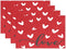 Valentine's Day Love Heart Red Buffalo Check Placemats Set of 4, Heat-Resistant Table Mats for Kitchen Dining