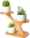 XXXFLOWER Wood Plant Stand for Indoor,Small Desktop Plant Stand,3 Tier Succulent Windowsill