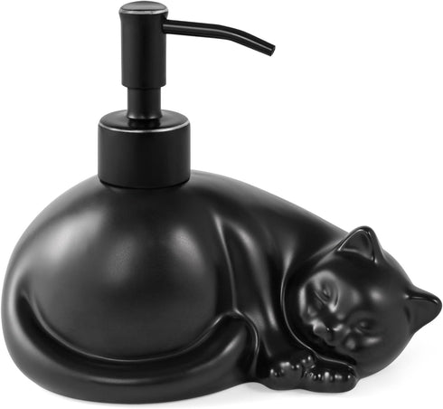 Cat Shape Soap/Lotion/Hand Sanitizer Stainless Steel Pump Dispenser Gifts for Cat Lovers,