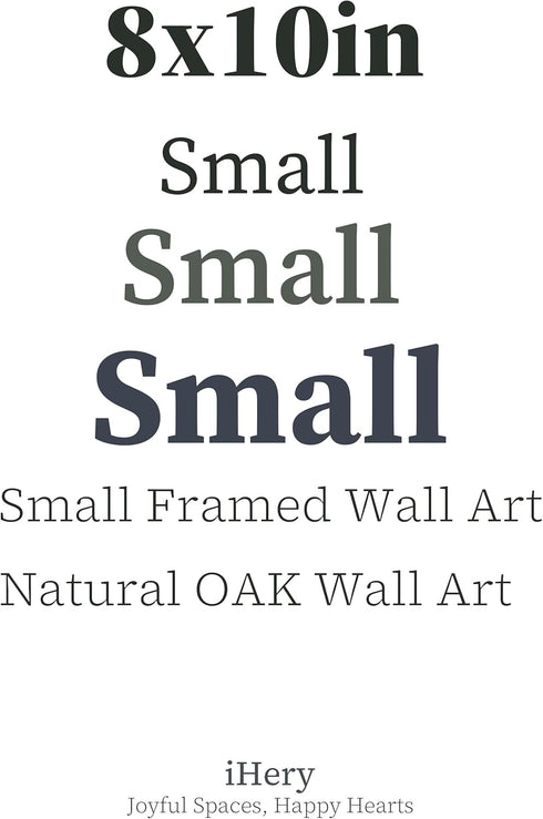8x10in 1Pack iHery Small Natural Black OAK Wood Trendy Newspaper Framed Wall Art, Modern Sorry Out of Office Canvas