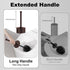 Bronze Toilet Brush and HolderExtra Long Handled Toilet Brush for BathroomStainless Steel Heavy Duty Toilet Bowl