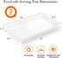 WOWBOX 3 pcs Serving Tray for Entertaining, Reusable Plastic Platters for Fruit, Cookies, Snacks, Kitchen & Parties