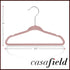 50 11" Casafield Velvet Baby Hangers - Size for Infant & Toddler Clothes - Light Pink