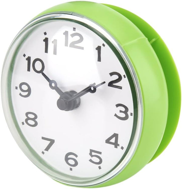 Ciglow Mini Waterproof Electronic Clock, Portable Shower Clock with Sucker, Green