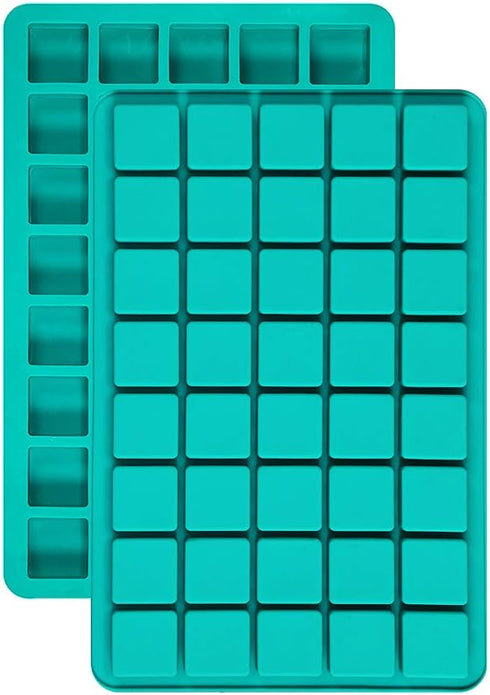 Silicone Caramel Candy Molds, 2 Pack, 40-Cavity Square Hard Candy Mold for Chocolate Truffles, Gummy Jelly, Pralines,
