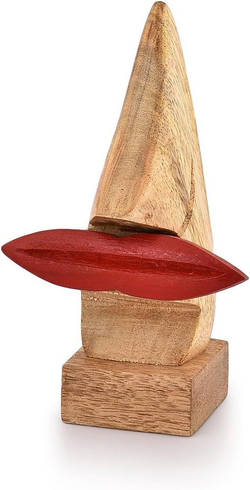 NIRMAN Wooden Nose Shaped Eyeglass Display Stand - Home Decorative Gift, Spectacle Holder (2" x 2" x 6")