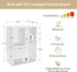 VECELO 3-Cube Small Bookshelf, Modern Bookcases with Shelves, Vertical or Horizontal Cubby Storage Organizer, Pearl