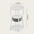 3-Tier 21.6" Small Round Side Table with Storage Bag, Accent Round End Table with Four Storage Functions for Living